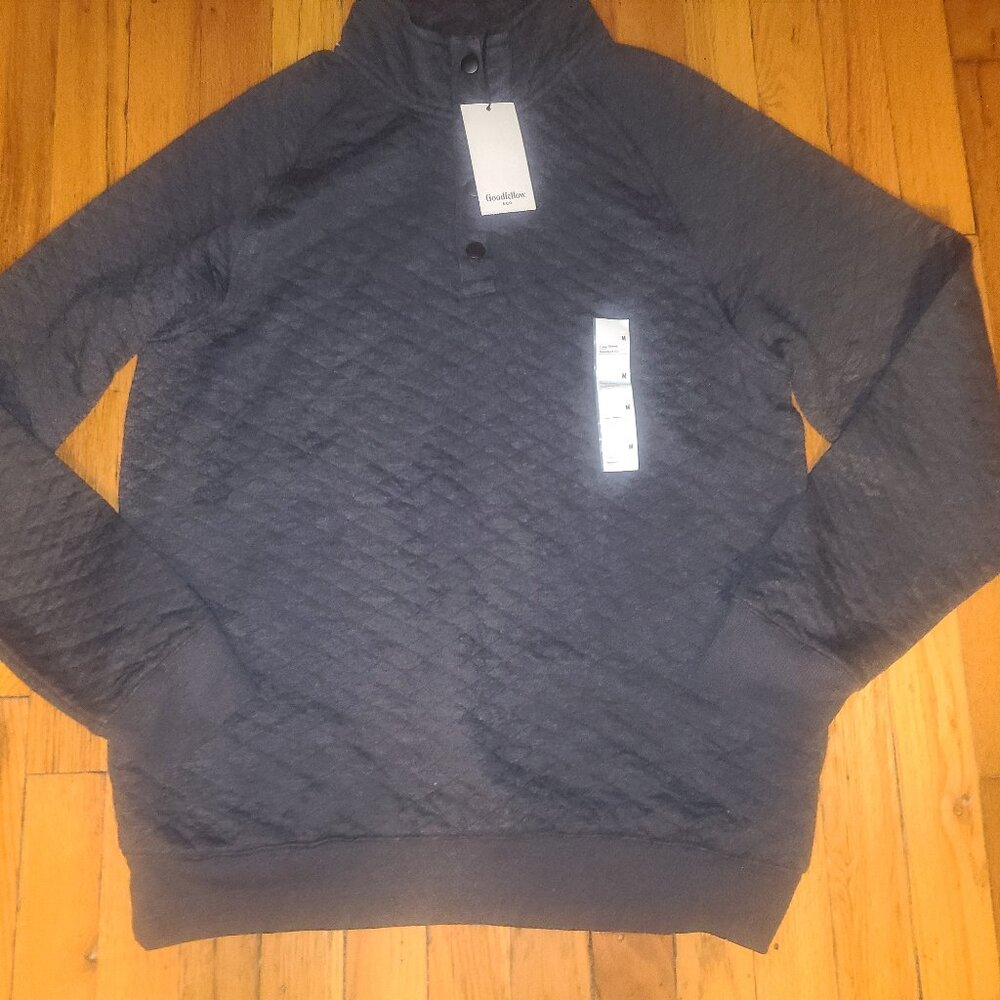 NWT Mens Goodfellow Quilted Pullover Sz M